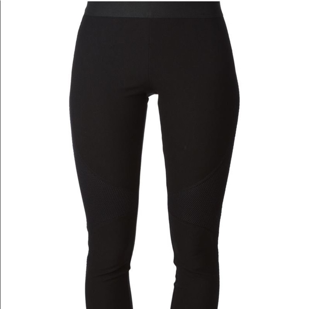 HELMUT LANG black moto mesh pullon leggings